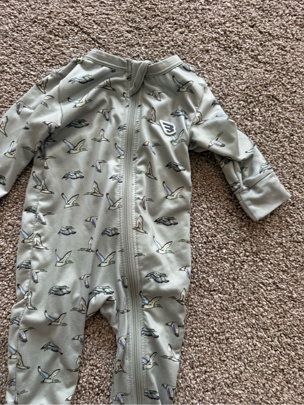 Burlebo mallard onesie 0-3 months EUC - Picture 2 of 3